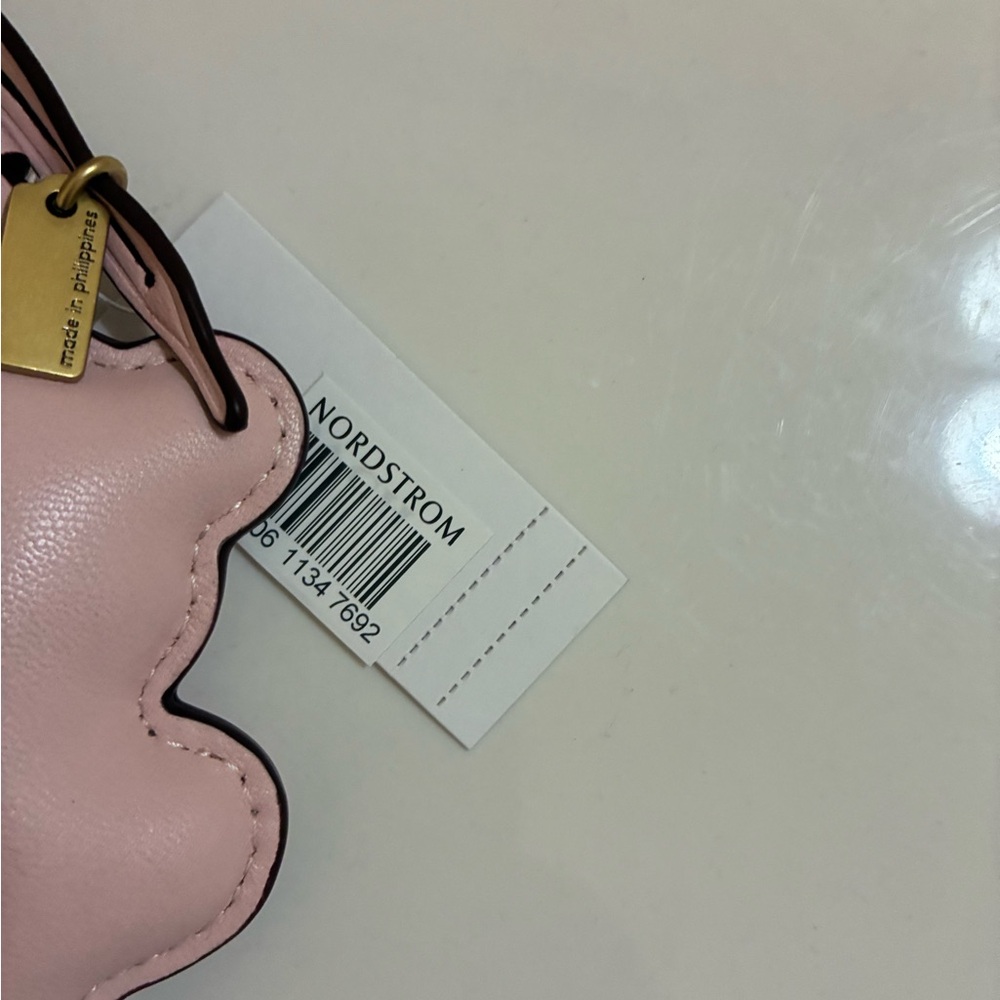 Coach leather Pink Bear Bag Charm with Gold Tag NWT NEW Release CHARM ONLY - Picture 3 of 5